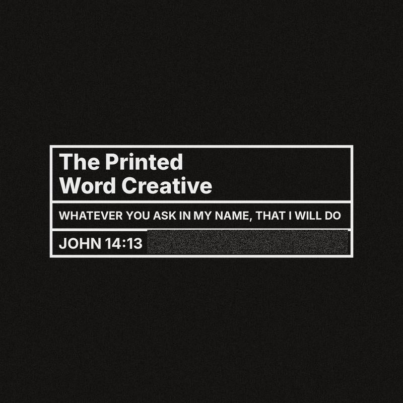 Printed verse tag inside the collar