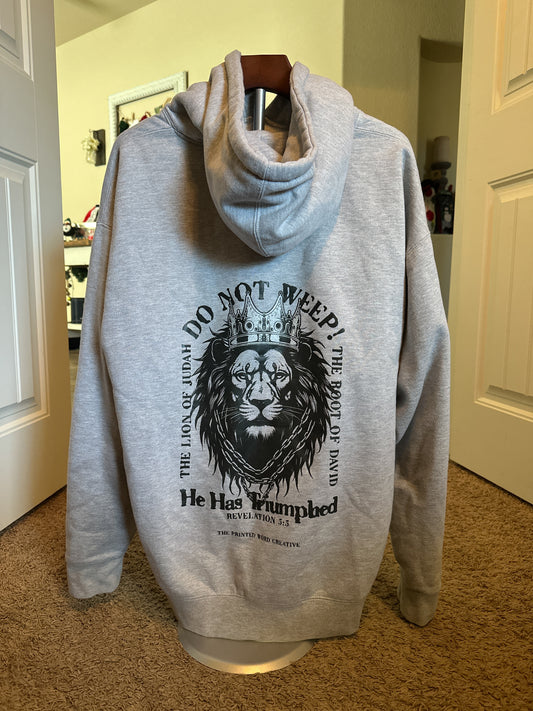 Do Not Weep - Heavyweight Hooded Sweatshirt - Grey Heather