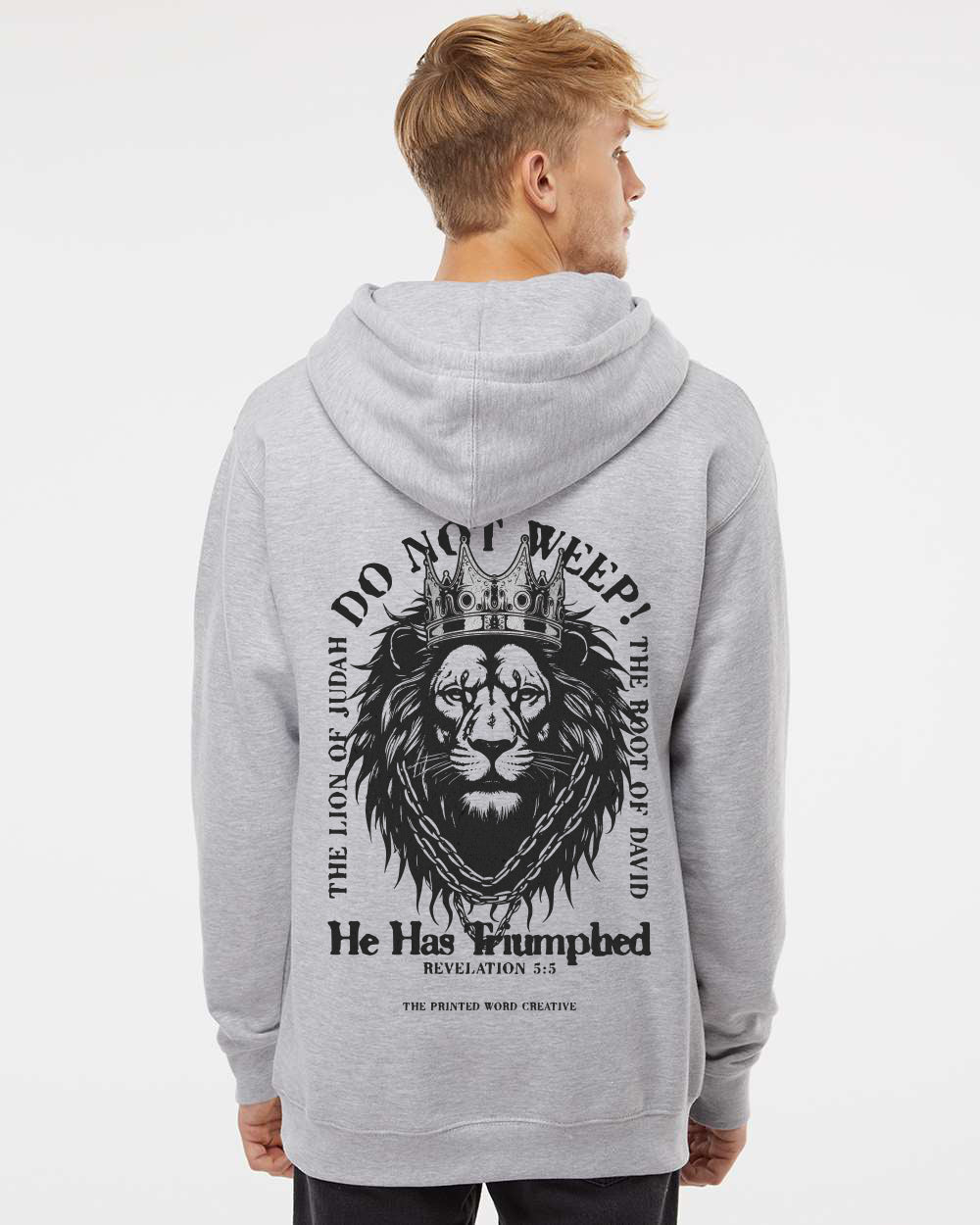 Do Not Weep - Heavyweight Hooded Sweatshirt - Grey Heather