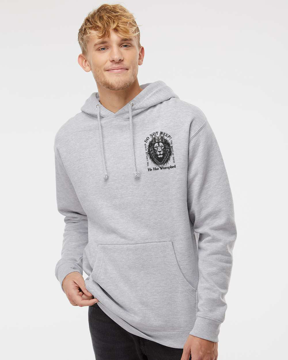 Do Not Weep - Heavyweight Hooded Sweatshirt - Grey Heather