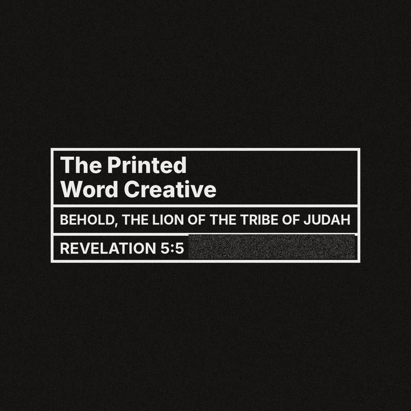 Printed verse tag inside the collar