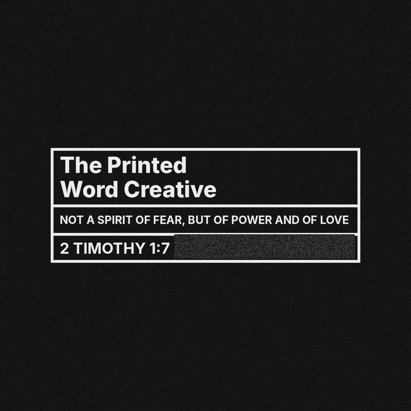 Printed verse tag inside the collar