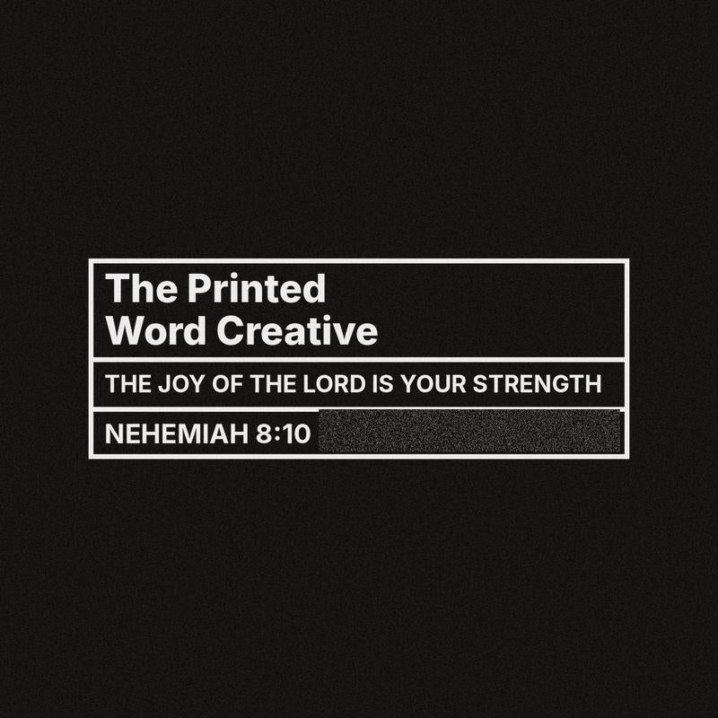 Printed verse tag inside the collar
