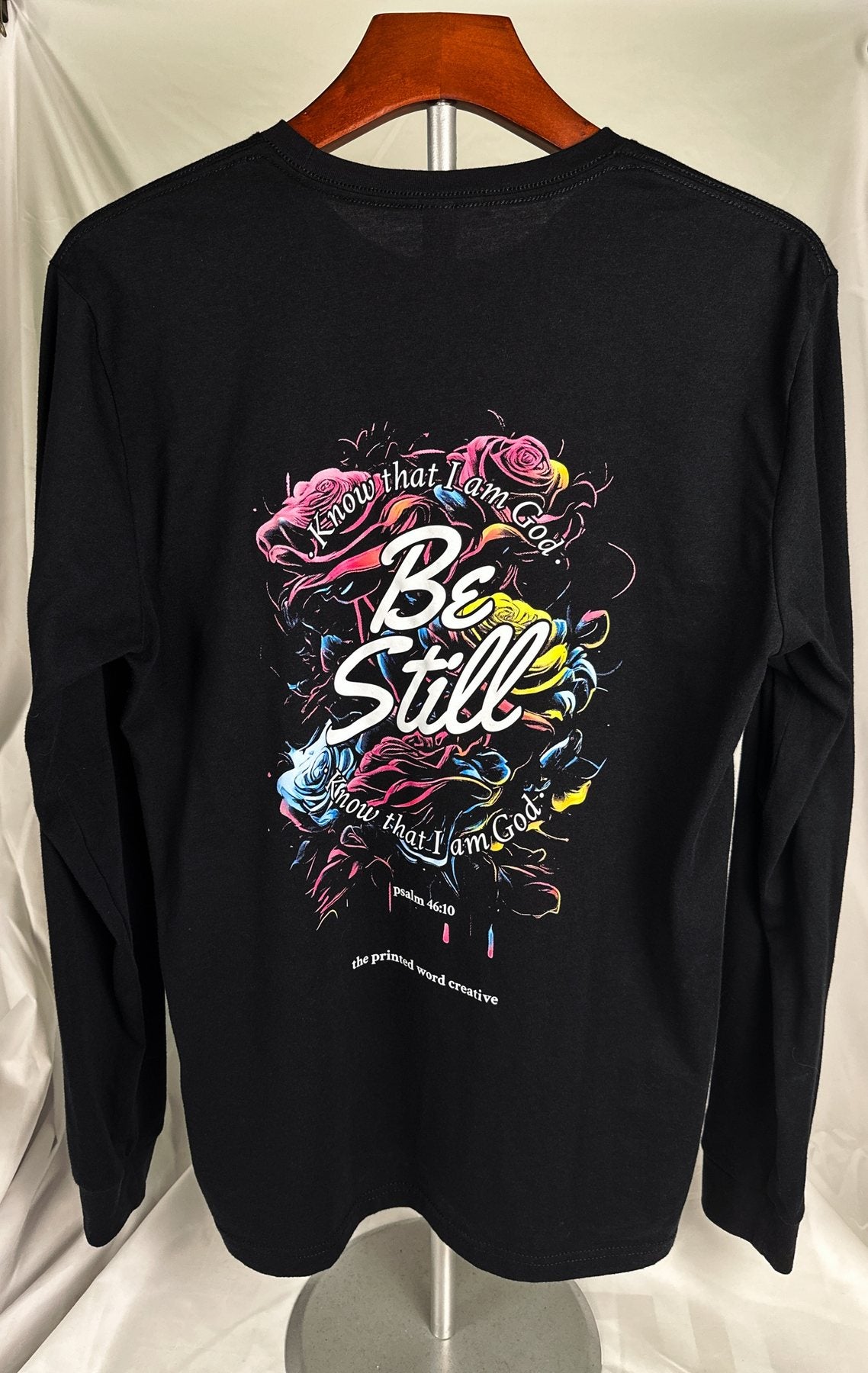 Be Still long sleeve on a hanger