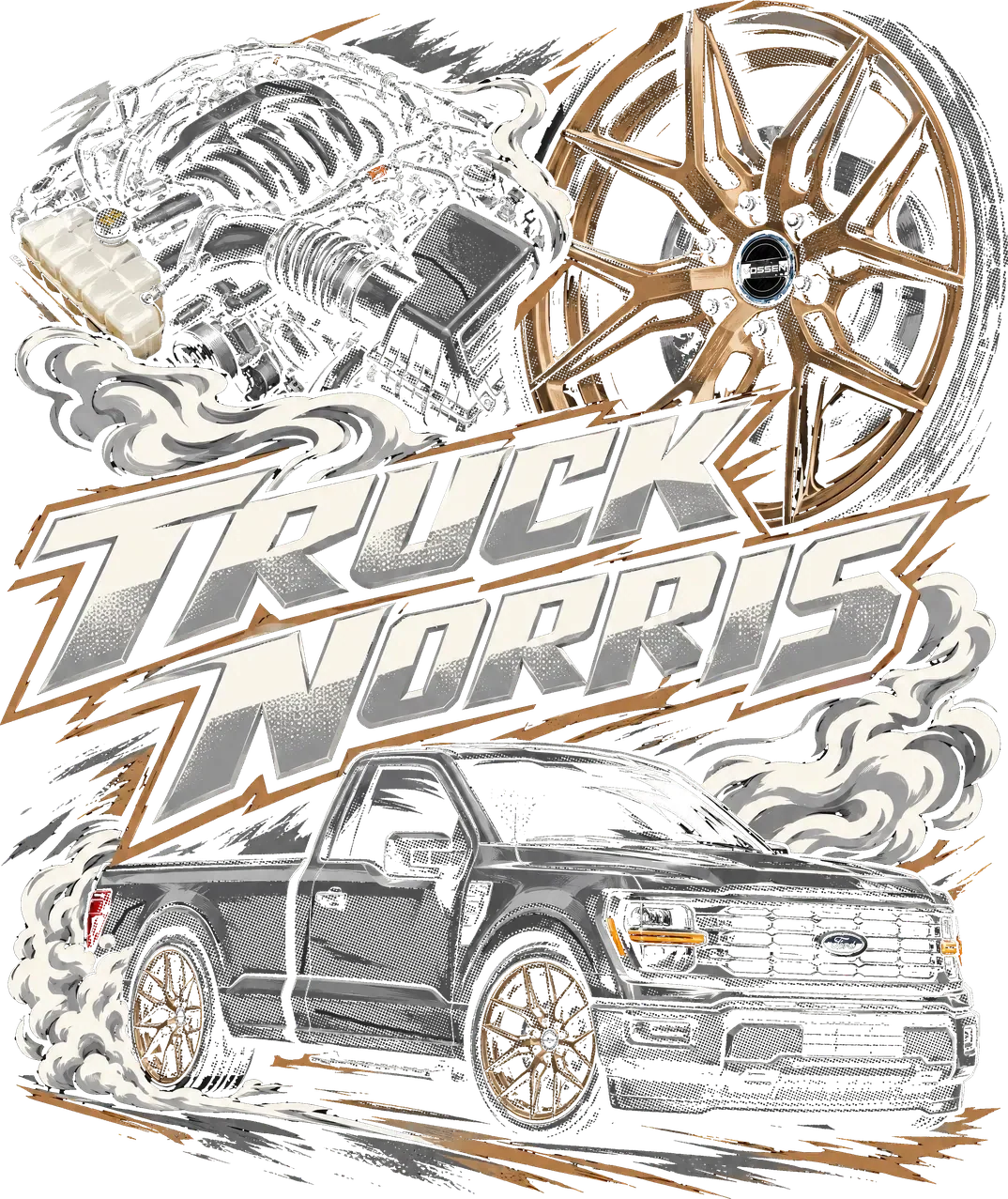 TRUCK NORRIS lettering