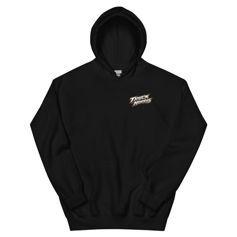 Truck Norris garment, front view with the pocket print