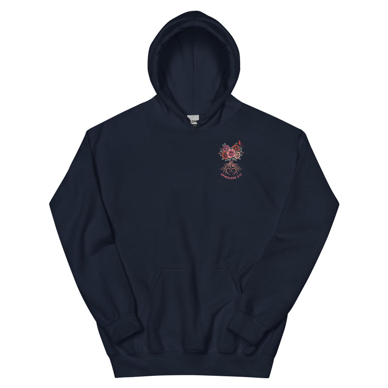 Your Roots garment, front view with the pocket print