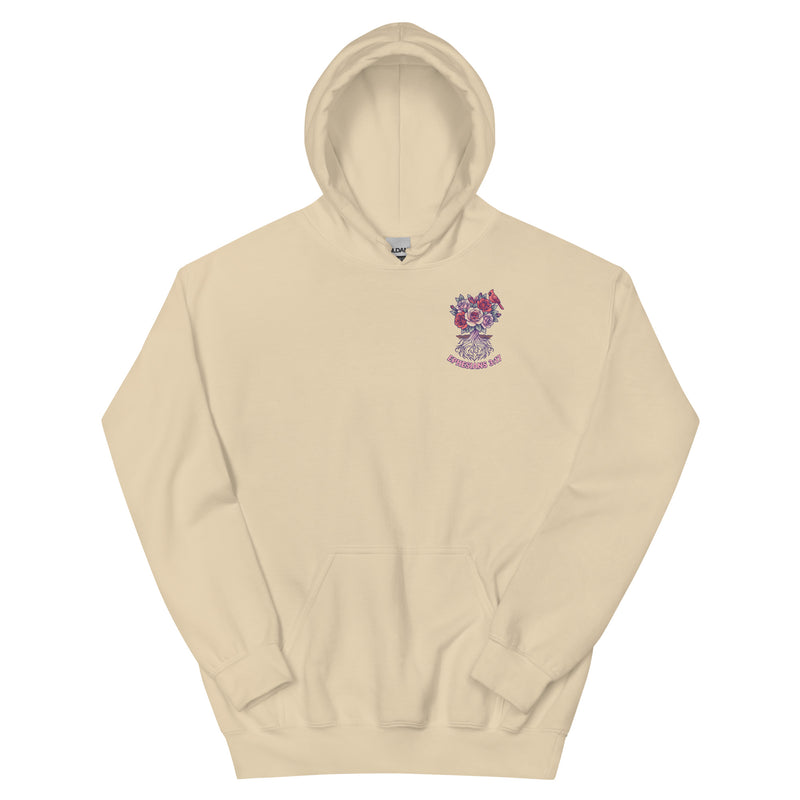 Your Roots garment, front view with the pocket print